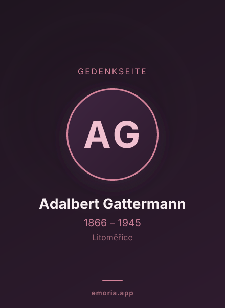 Gedenkportrait von Adalbert Gattermann
