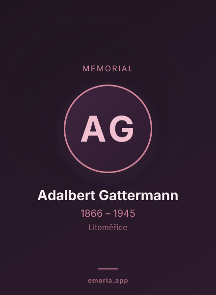 Memorial portrait of Adalbert Gattermann