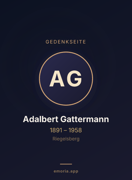 Gedenkportrait von Adalbert Gattermann