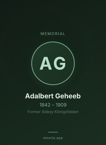 Memorial portrait of Adalbert Geheeb