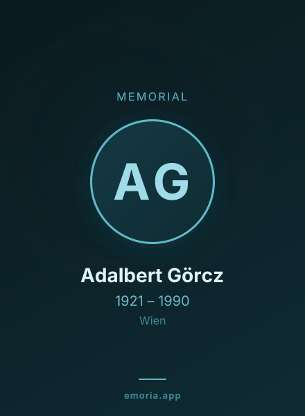 Memorial portrait of Adalbert Görcz