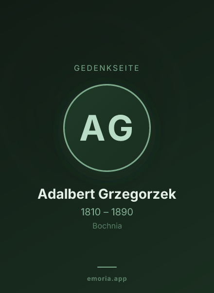 Gedenkportrait von Adalbert Grzegorzek