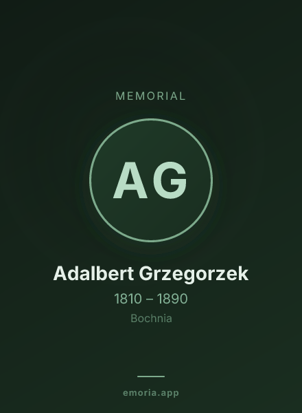 Memorial portrait of Adalbert Grzegorzek