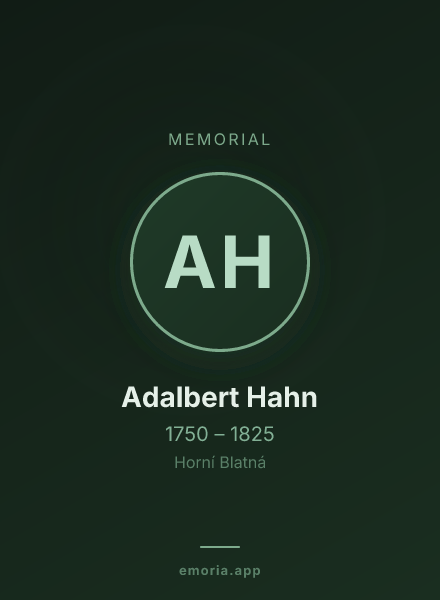 Memorial portrait of Adalbert Hahn