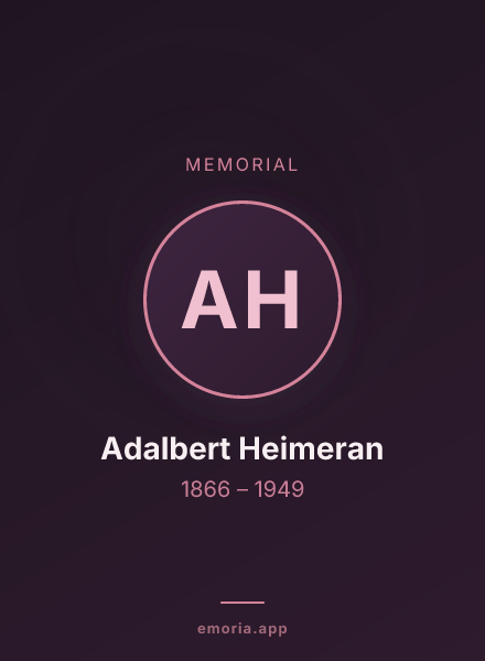 Memorial portrait of Adalbert Heimeran