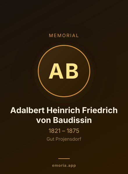 Memorial portrait of Adalbert Heinrich Friedrich von Baudissin