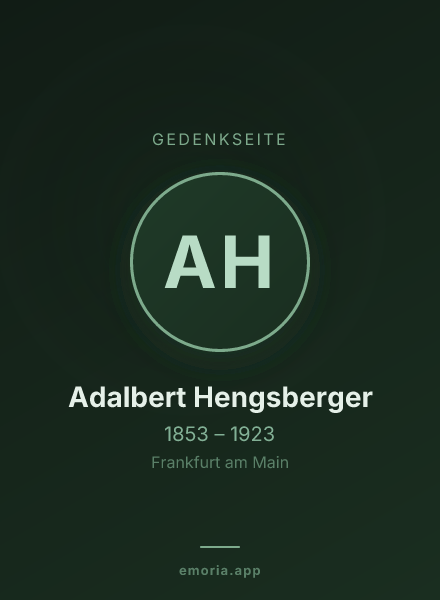 Gedenkportrait von Adalbert Hengsberger
