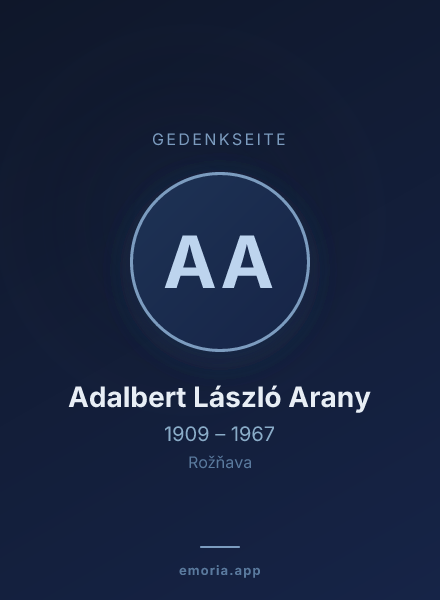 Gedenkportrait von Adalbert László Arany