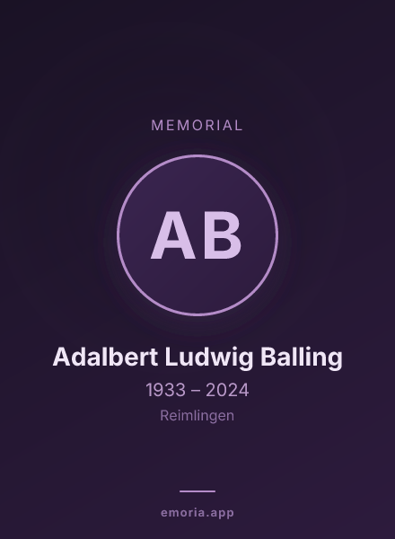 Memorial portrait of Adalbert Ludwig Balling