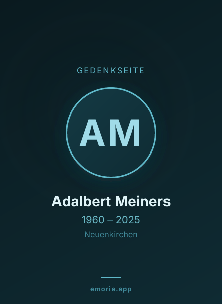 Gedenkportrait von Adalbert Meiners