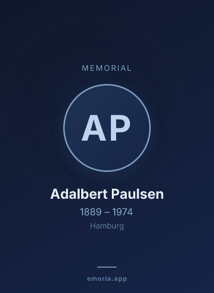 Memorial portrait of Adalbert Paulsen