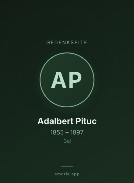 Gedenkportrait von Adalbert Pituc