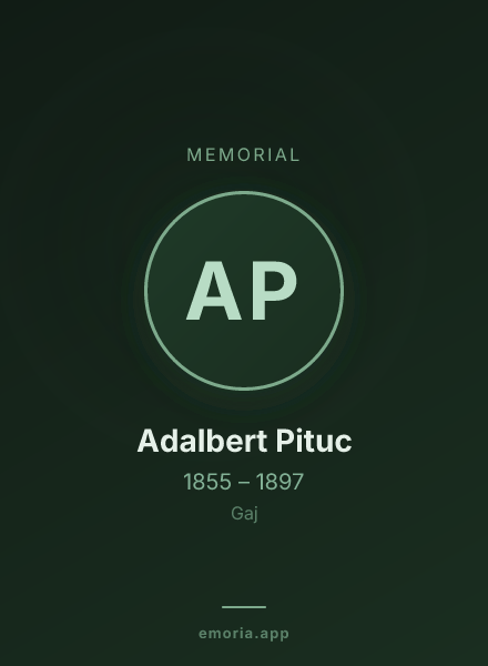 Memorial portrait of Adalbert Pituc