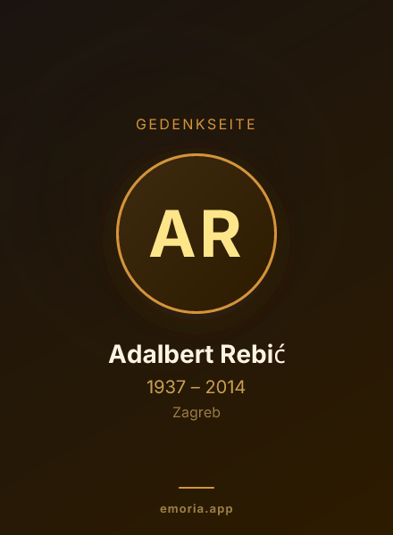 Gedenkportrait von Adalbert Rebić