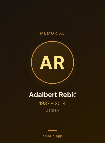 Memorial portrait of Adalbert Rebić