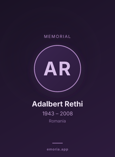 Memorial portrait of Adalbert Rethi