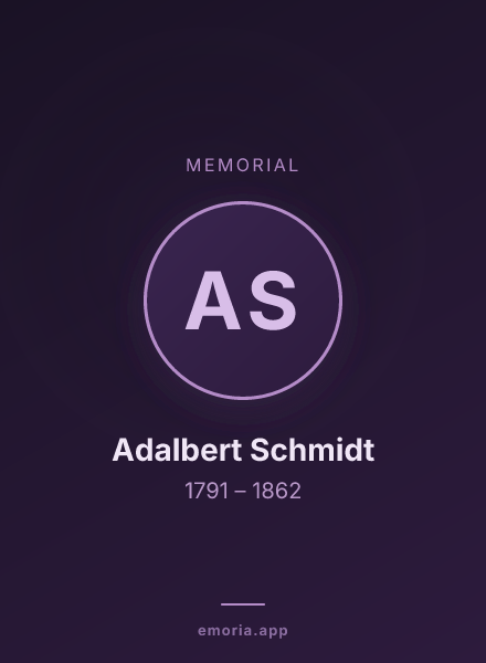 Memorial portrait of Adalbert Schmidt