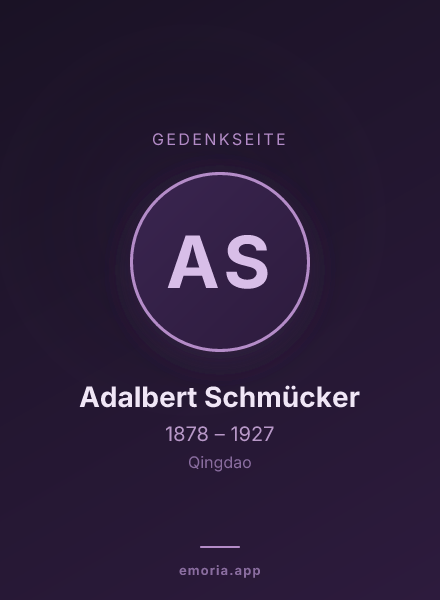 Gedenkportrait von Adalbert Schmücker