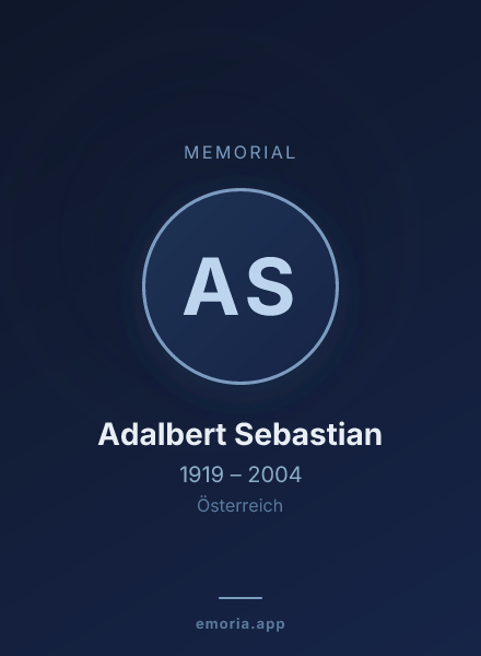 Memorial portrait of Adalbert Sebastian