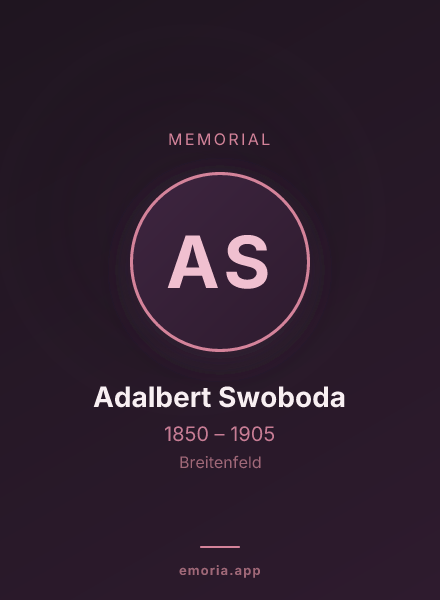 Memorial portrait of Adalbert Swoboda