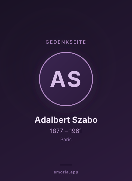 Gedenkportrait von Adalbert Szabo