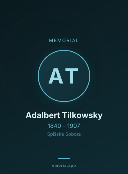 Memorial portrait of Adalbert Tilkowsky