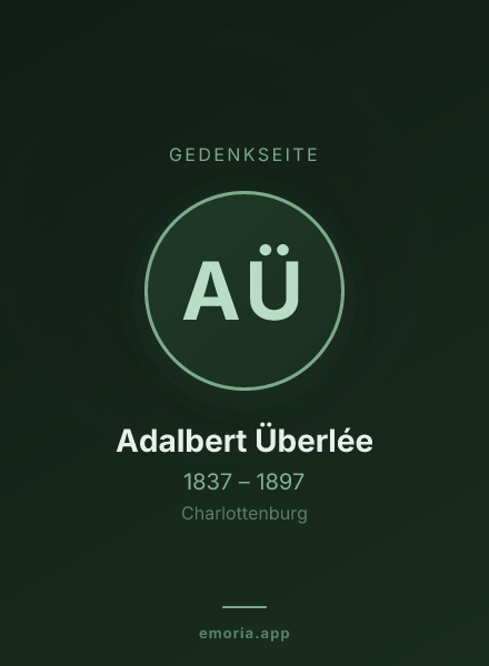 Gedenkportrait von Adalbert Überlée