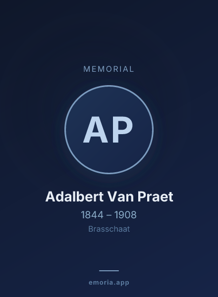 Memorial portrait of Adalbert Van Praet