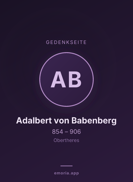 Gedenkportrait von Adalbert von Babenberg