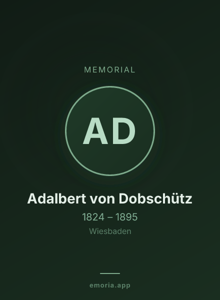 Memorial portrait of Adalbert von Dobschütz
