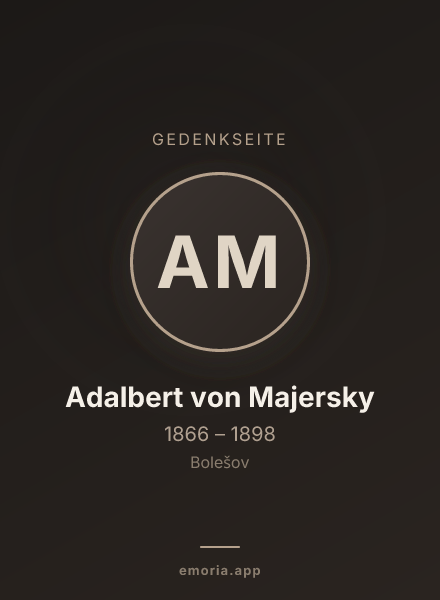 Gedenkportrait von Adalbert von Majersky