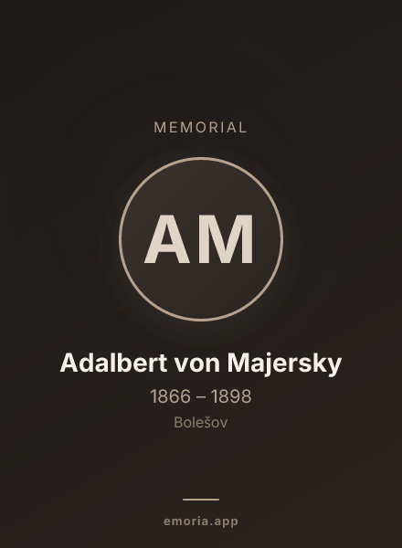 Memorial portrait of Adalbert von Majersky