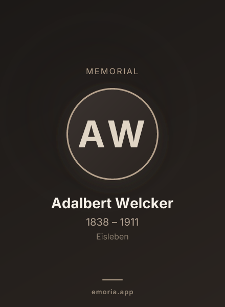 Memorial portrait of Adalbert Welcker