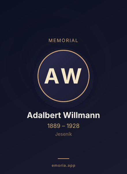 Memorial portrait of Adalbert Willmann