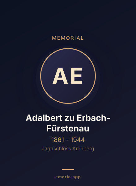 Memorial portrait of Adalbert zu Erbach-Fürstenau