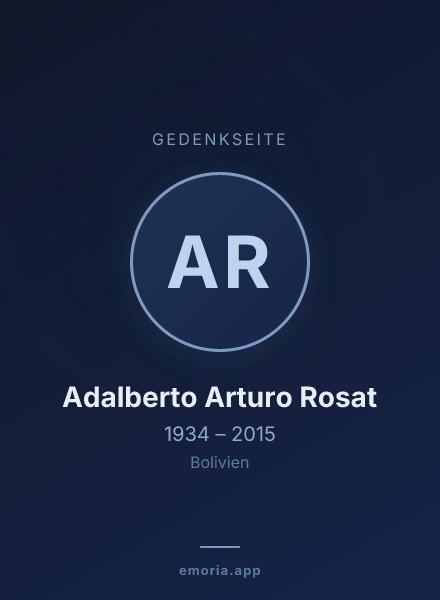 Gedenkportrait von Adalberto Arturo Rosat