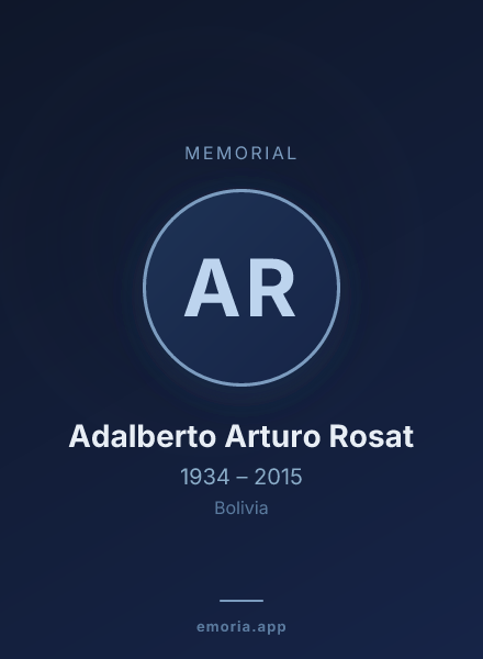 Memorial portrait of Adalberto Arturo Rosat