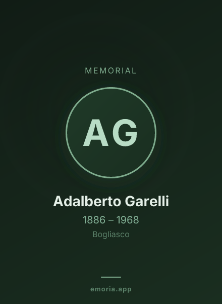 Memorial portrait of Adalberto Garelli