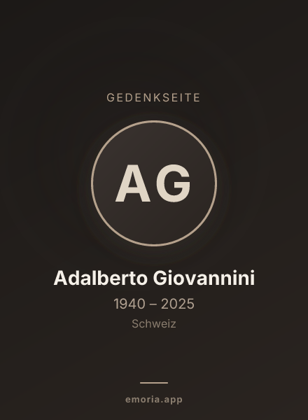 Gedenkportrait von Adalberto Giovannini