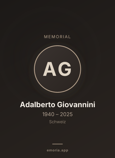 Memorial portrait of Adalberto Giovannini