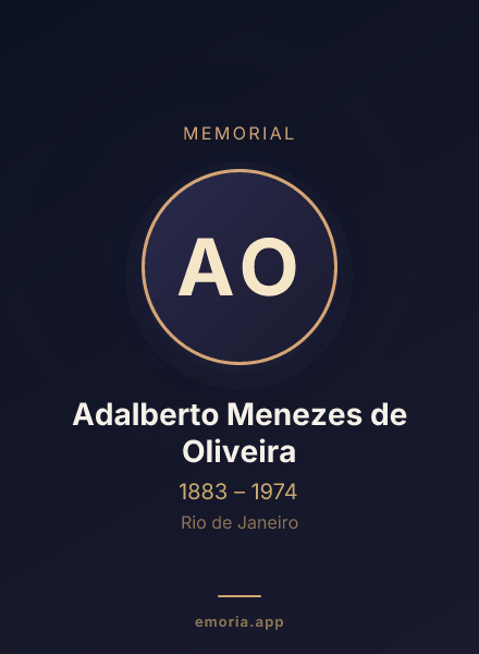 Memorial portrait of Adalberto Menezes de Oliveira