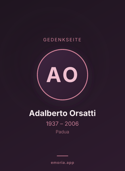 Gedenkportrait von Adalberto Orsatti
