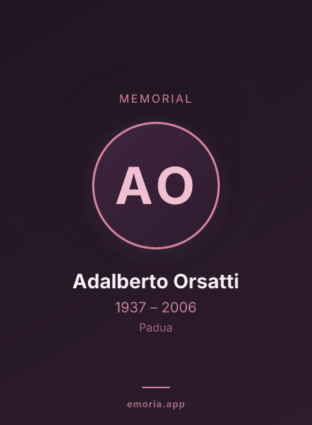 Memorial portrait of Adalberto Orsatti