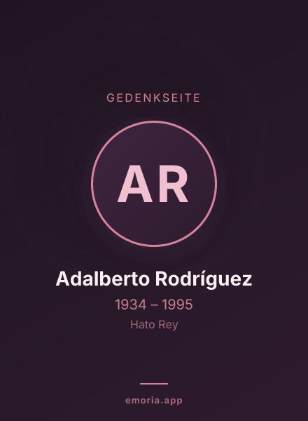 Gedenkportrait von Adalberto Rodríguez