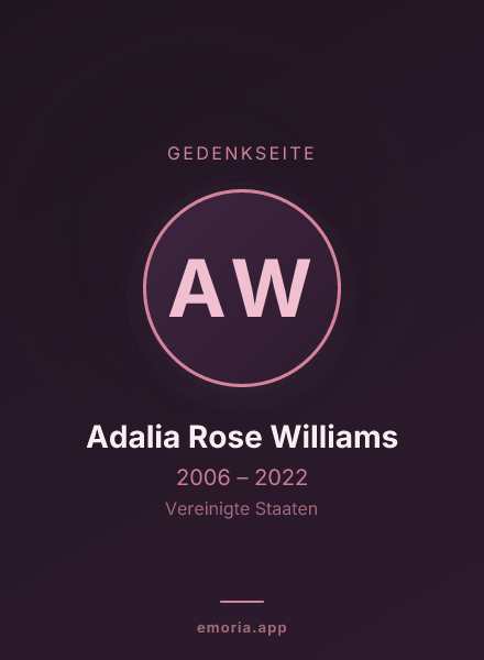 Gedenkportrait von Adalia Rose Williams