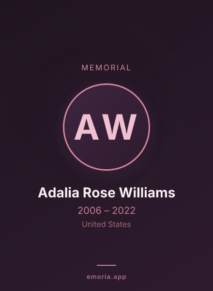 Memorial portrait of Adalia Rose Williams