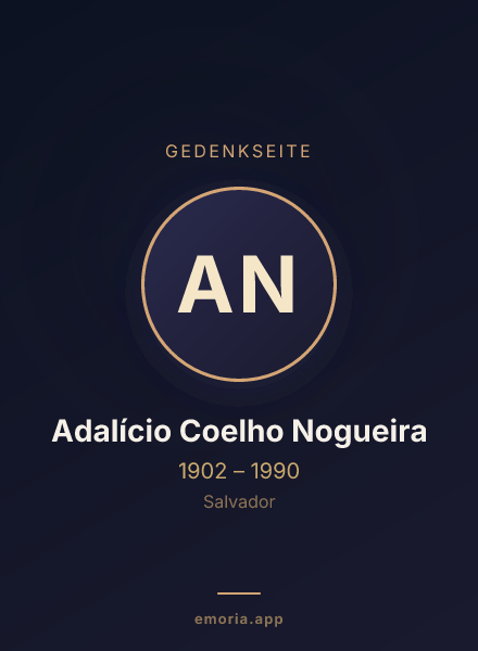 Gedenkportrait von Adalício Coelho Nogueira