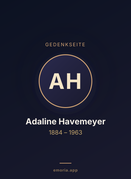 Gedenkportrait von Adaline Havemeyer