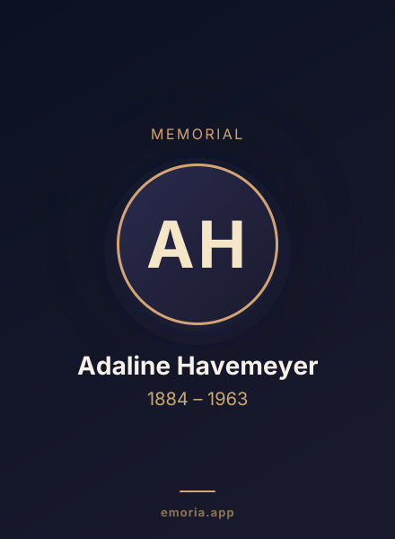 Memorial portrait of Adaline Havemeyer