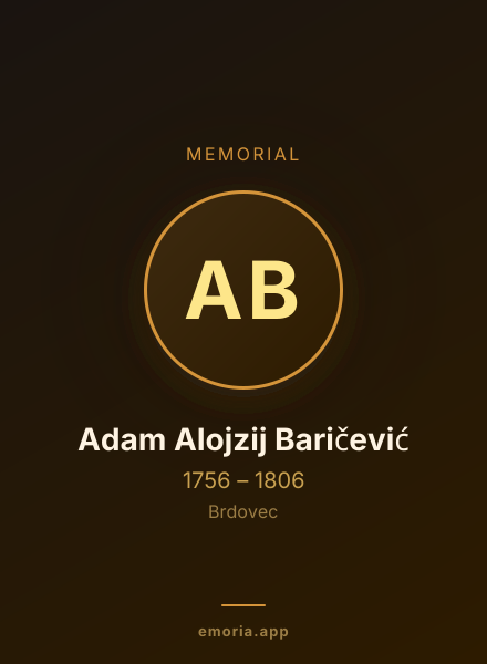 Memorial portrait of Adam Alojzij Baričević
